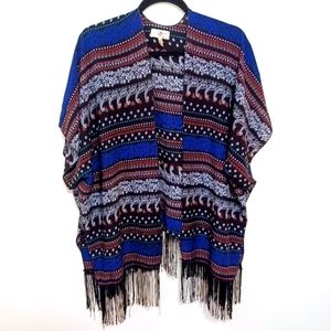 JC Just Classic Sunny Printed Boho Kimono Wrap  Sz one size/ free size